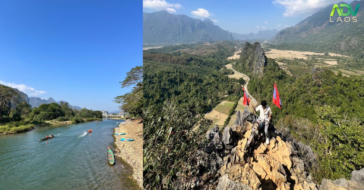 Vang Vieng Laos : karsts karstiques, kayak et randonnée dans les montagnes