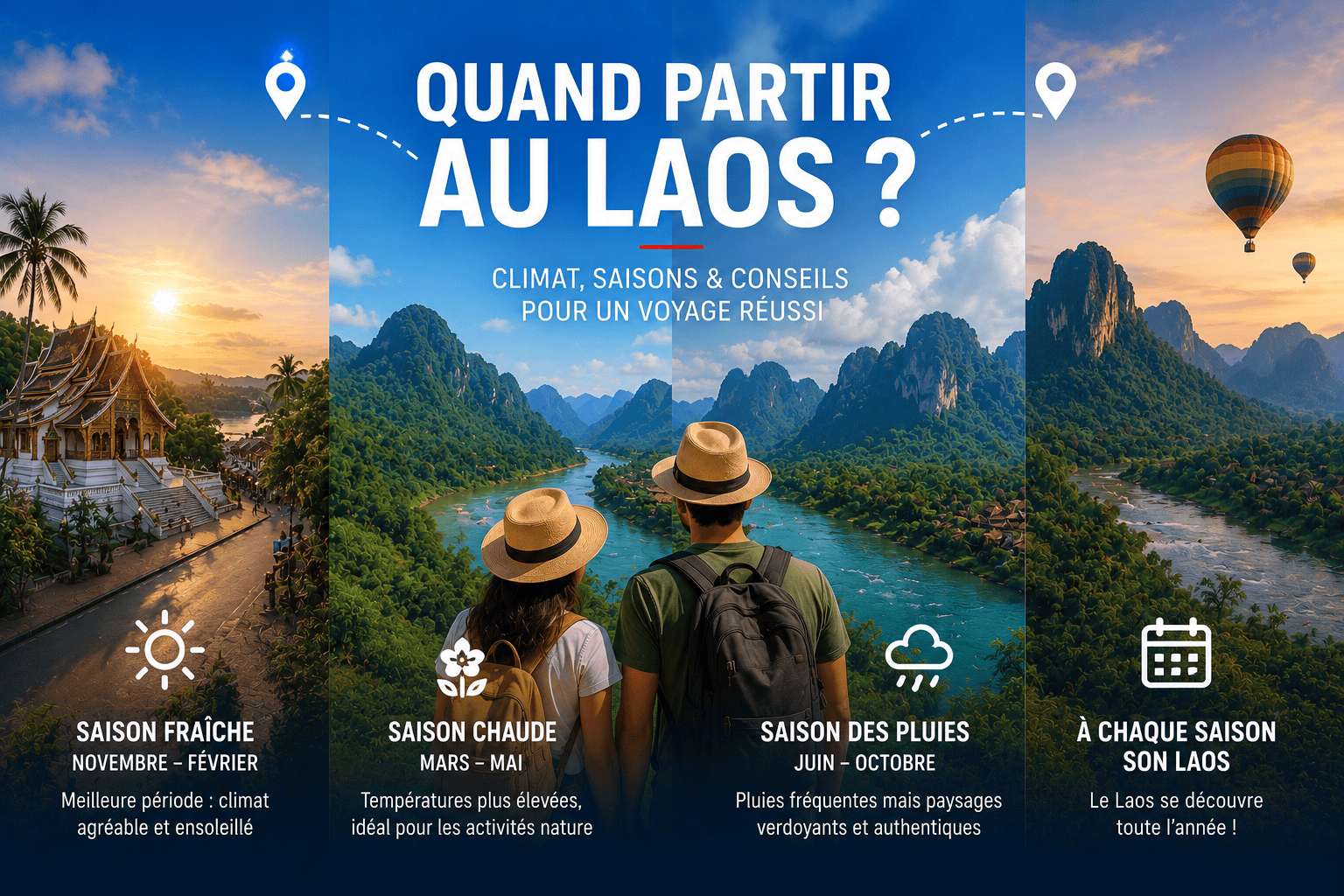Quand partir au Laos : saison sèche à Luang Prabang sur le Mékong