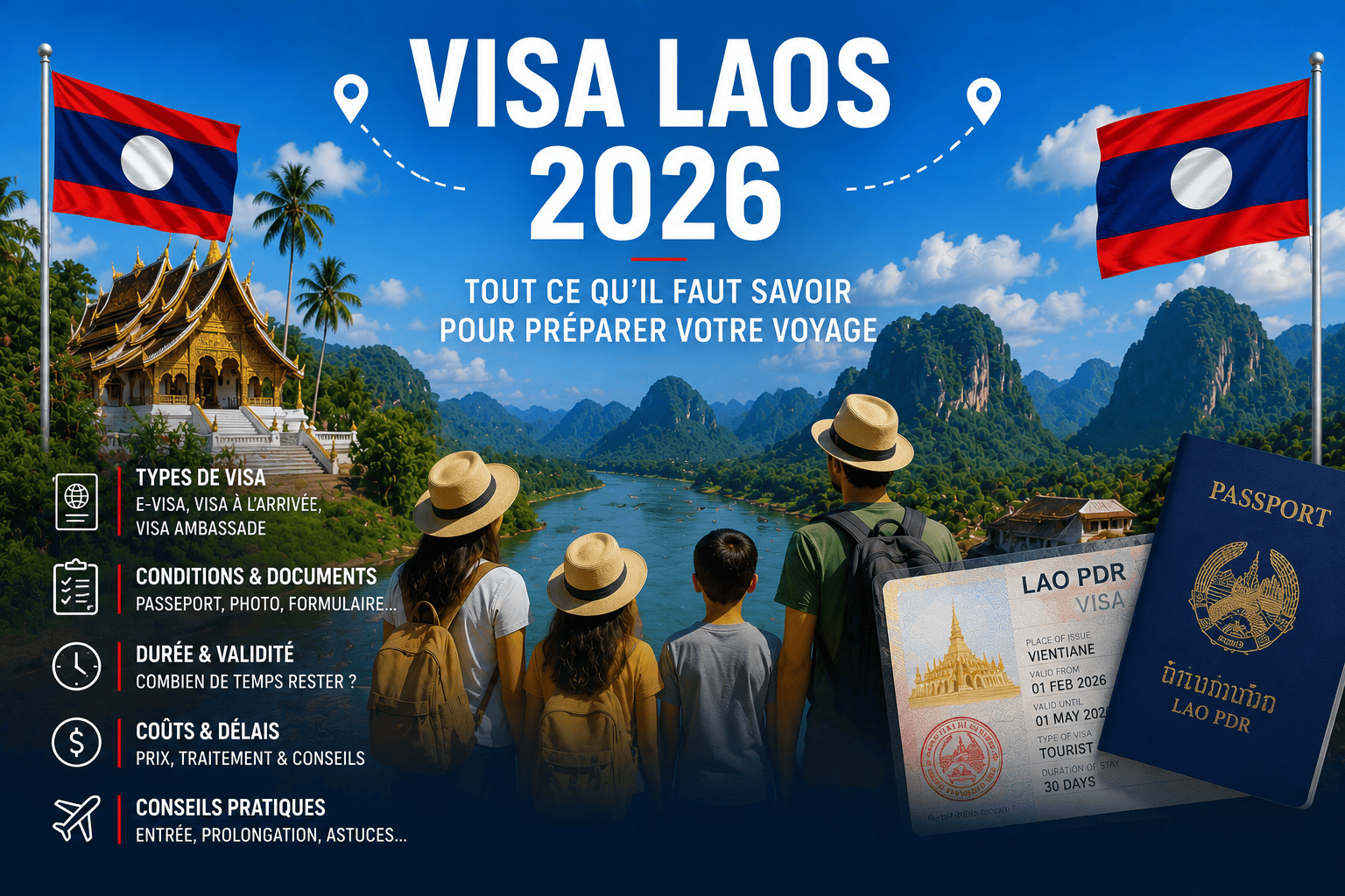 Passeport et documents nécessaires pour la demande de visa Laos 2026
